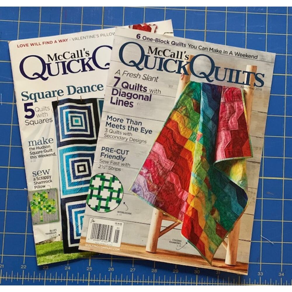 Two (2) McCall's QUICK QUILTS Magazines - Feb/March 2018 - April/May 2018